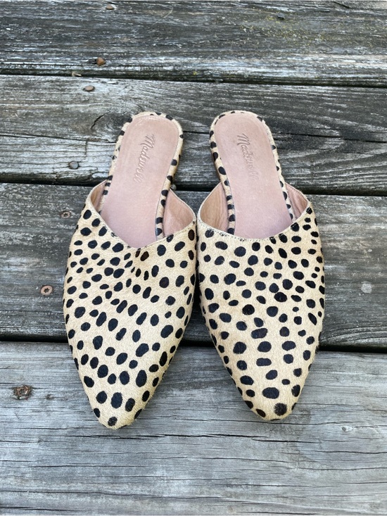Madewell Shoes - Madewell calf hair Pointed Slip-On Mules in Tan and Black